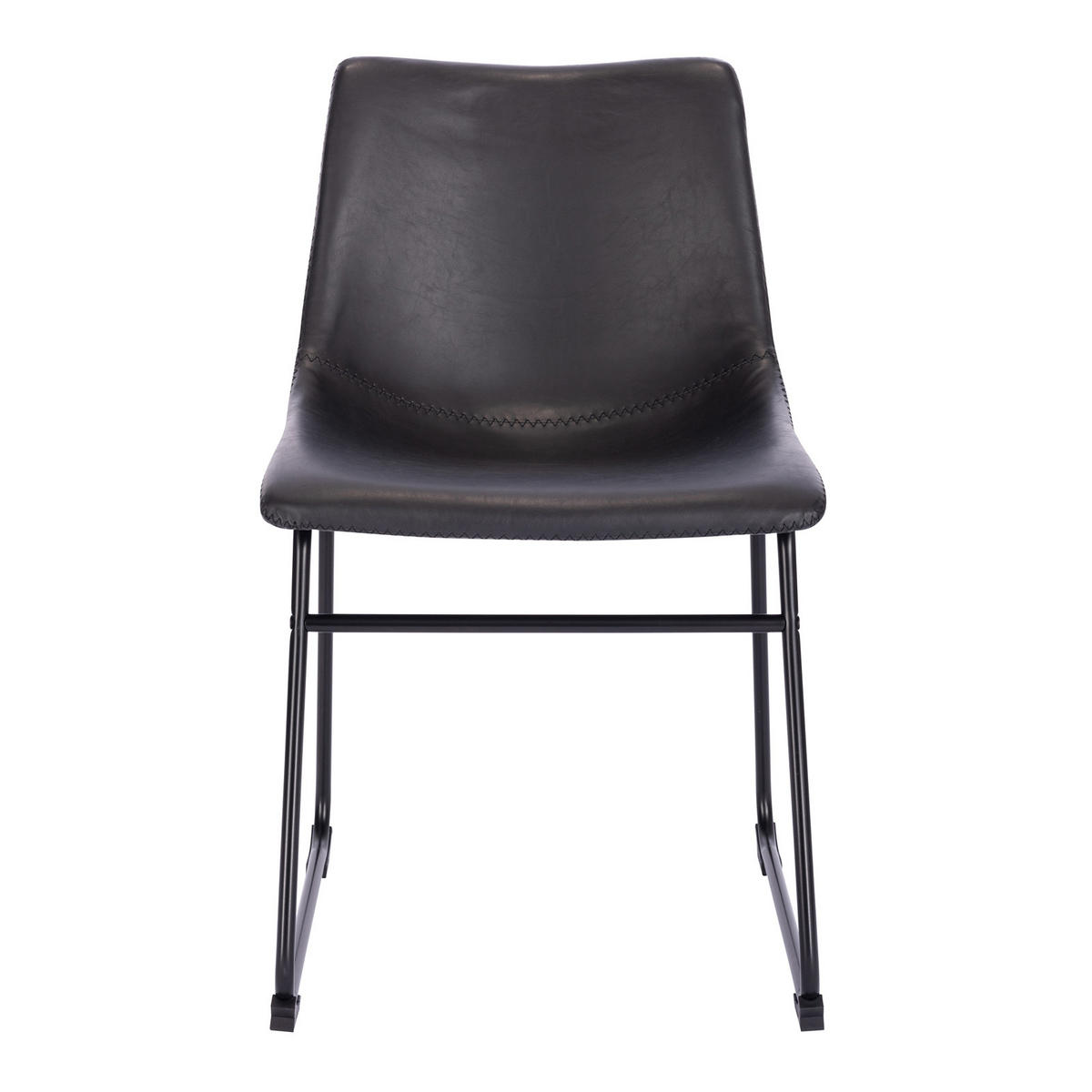 ESSZIMMERSTUHL HARRY 2er Set Kunstleder Schwarz - Schwarz, Textil/Metall (46/79/41cm) - SVITA