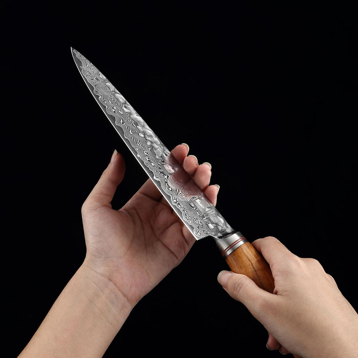 CHEFMESSER 20 cm - Braun, Holz/Metall (33cm) - Zayiko