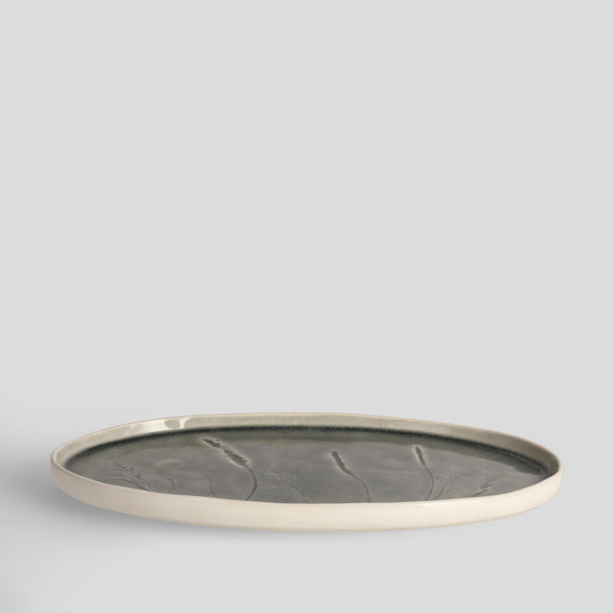 SERVIERTELLER Flisian - Grau, Stein (17.5/1.6/29cm) - home&you