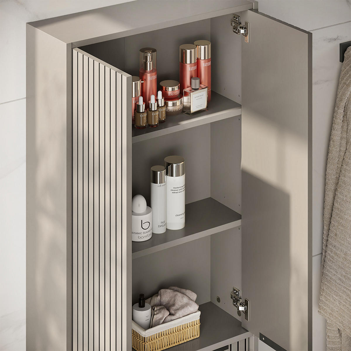 KOUPELNOVÁ SKŘÍŇKA Ruford Kašmír - kašmírová, kompozitní dřevo (60/176/20cm) - Vicco