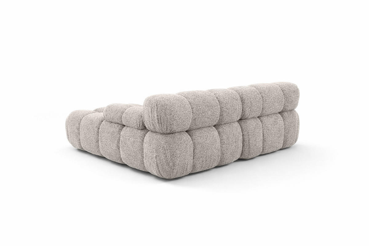 ECKSOFA L-form Mini Modular, Bouclé-Stoff Abriamo, Beige, Links, Selia - Beige, Holz (190/160cm) - Kaiser Möbel