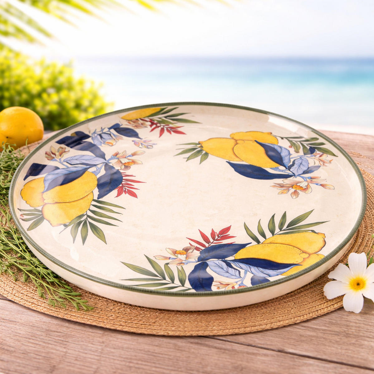 SERVIERTELLER Ø 42 cm Limu - Currygelb, Kunststoff (21/2/21cm)