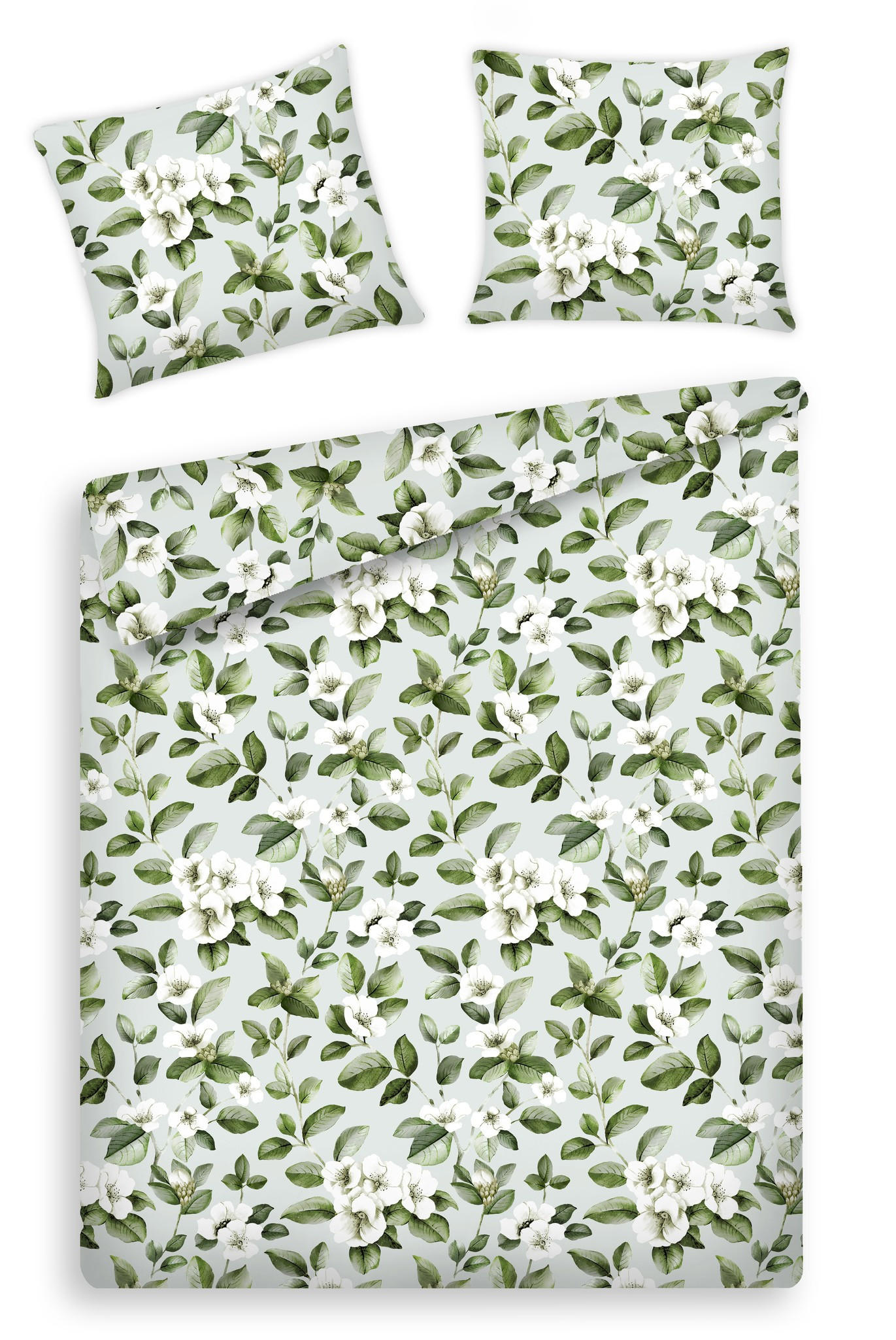 BETTWÄSCHE Cindelia - Hellgrau, Textil (160/200cm) - home&you