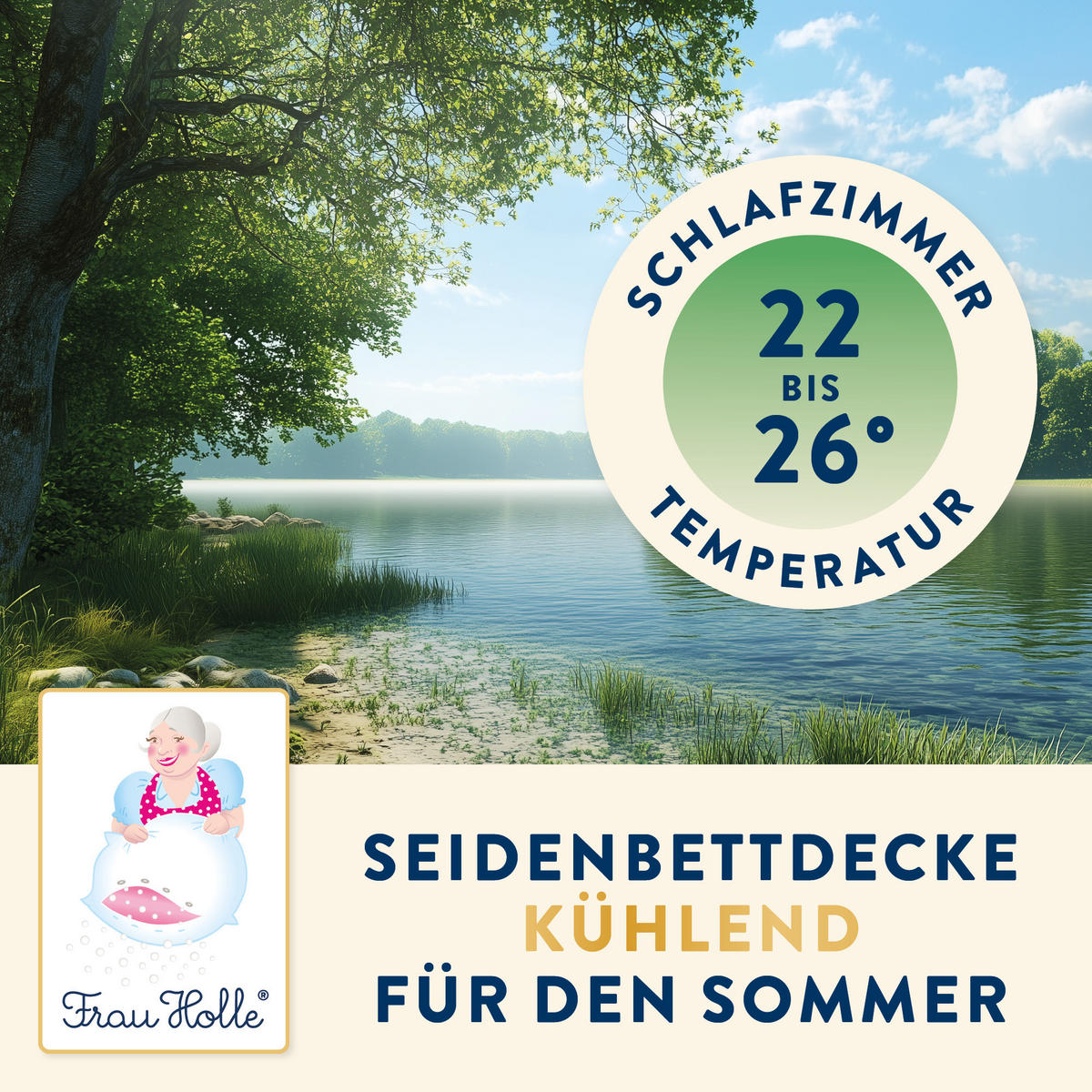 WILDSEIDENBETTDECKE PREMIUM Wildseide leicht - Weiß, Naturmaterialien/Textil (135/200cm) - Frau Holle