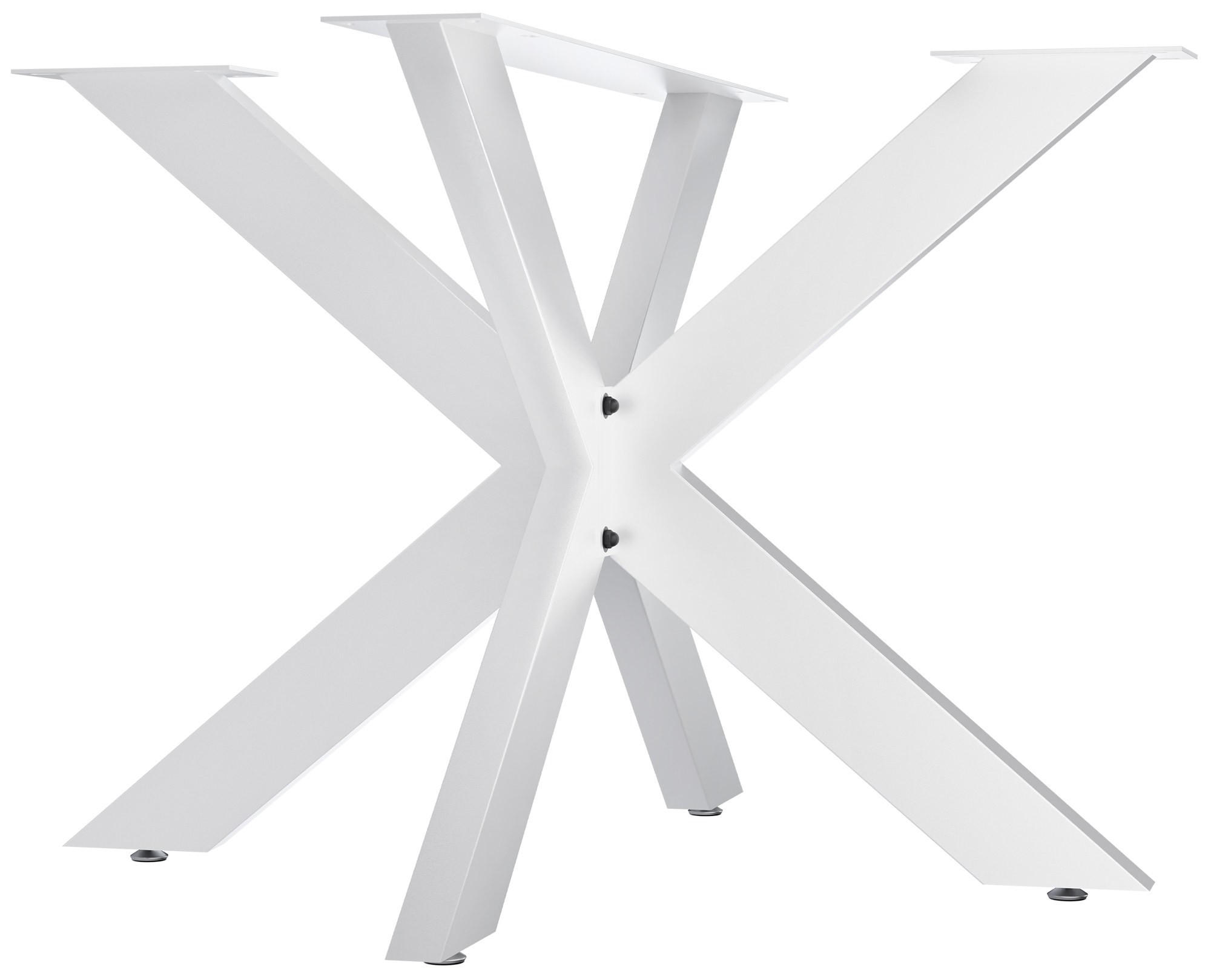 TISCHBEIN eckig 100/100/71 cm Metall weiß - Weiß, Metall (100/71/100cm) - CLP