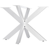 TISCHBEIN eckig 100/100/71 cm Metall weiß - Weiß, Metall (100/71/100cm) - CLP