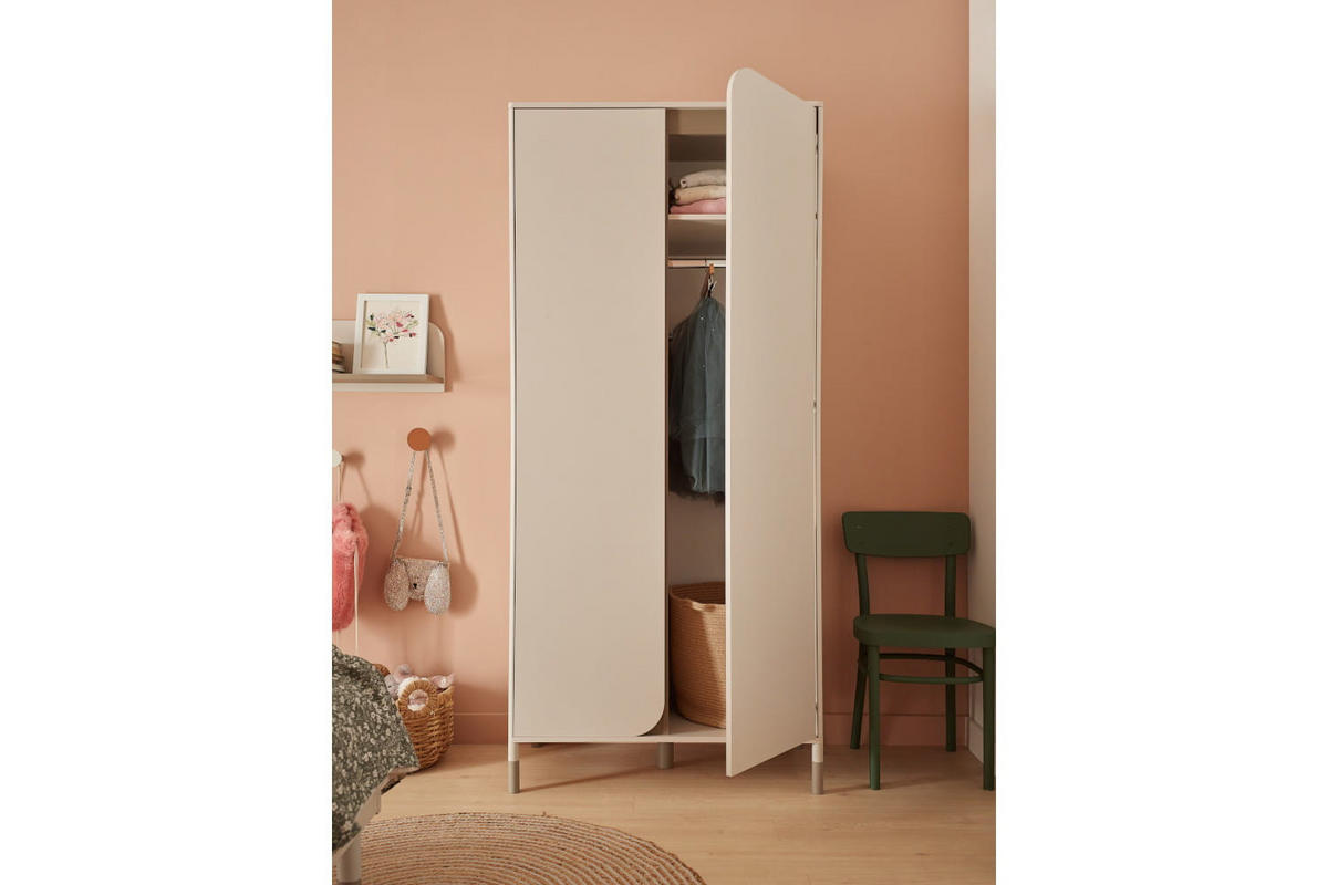 KINDERKLEIDERSCHRANK HARMONY 1 - Kaschmir, Holzwerkstoff (92/201/50cm) - Meblini