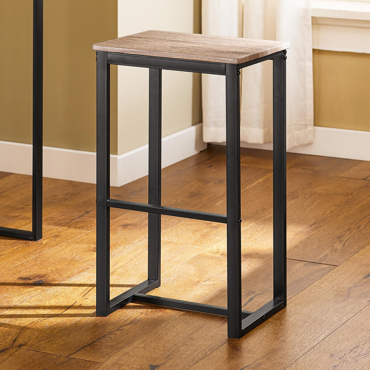 BARTISCH + 2 x BARHOCKER - Naturfarben, Holzwerkstoff (100/96/60cm) - SoBuy