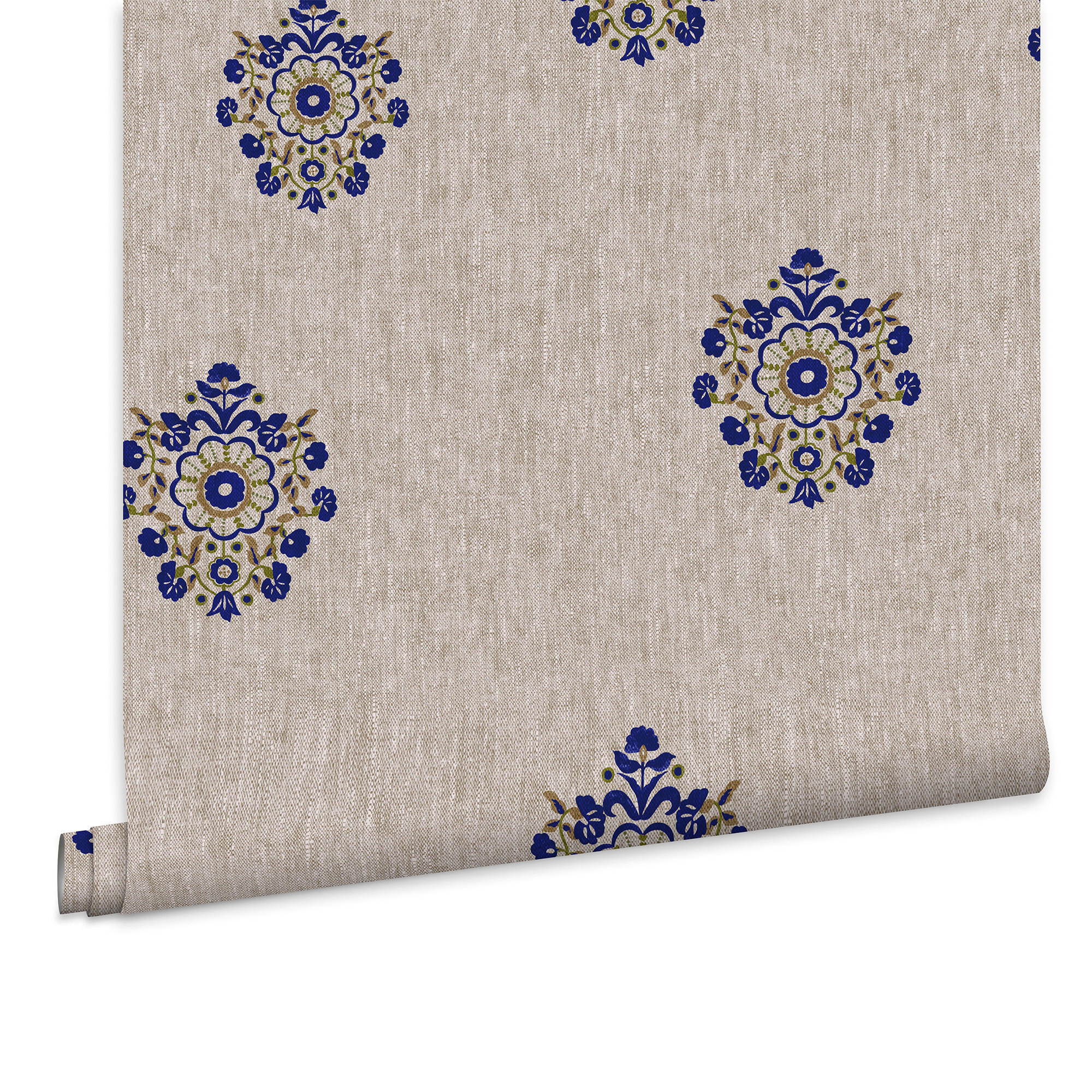 VLIESTAPETE Hainmotiv 1000x52cm - Blau/Beige, Papier/Kunststoff (52/1000cm) - Joules