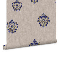 VLIESTAPETE Hainmotiv 1000x52cm - Blau/Beige, Papier/Kunststoff (52/1000cm) - Joules
