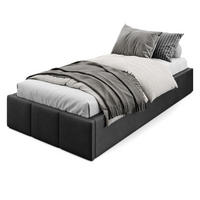 POLSTERBETT für Schlafzimmer Bett mit Stauraum Schwarz 90x200cm - Schwarz, Holzwerkstoff/Textil (90/200cm) - Muralo