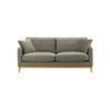 DREISITZER-SOFA Linara-Velluto 17 - Braun, Holz/Textil (201/91/95cm)