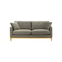 DREISITZER-SOFA Linara-Velluto 17 - Braun, Holz/Textil (201/91/95cm)