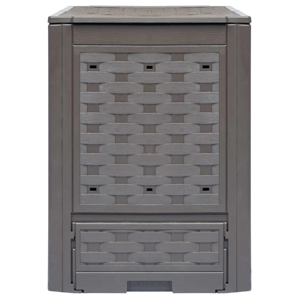 KOMPOSTER Garten MARV | 300L, 60x60x83cm, Braun, UV- und witterungsbeständig - Braun, Kunststoff (60/83/60cm) - DELUKE