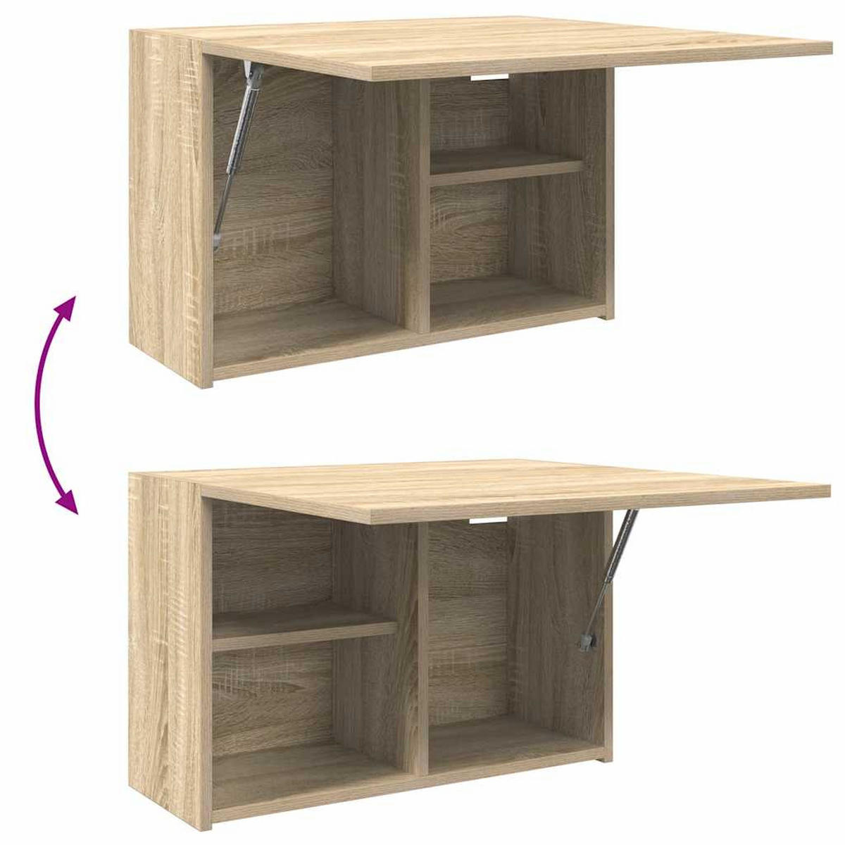 BAD-WANDSCHRANK Sonoma-Eiche 60/25/40 Cm Holzwerkstoff - Hellbraun, Holzwerkstoff (25/40/60cm) - vidaXL