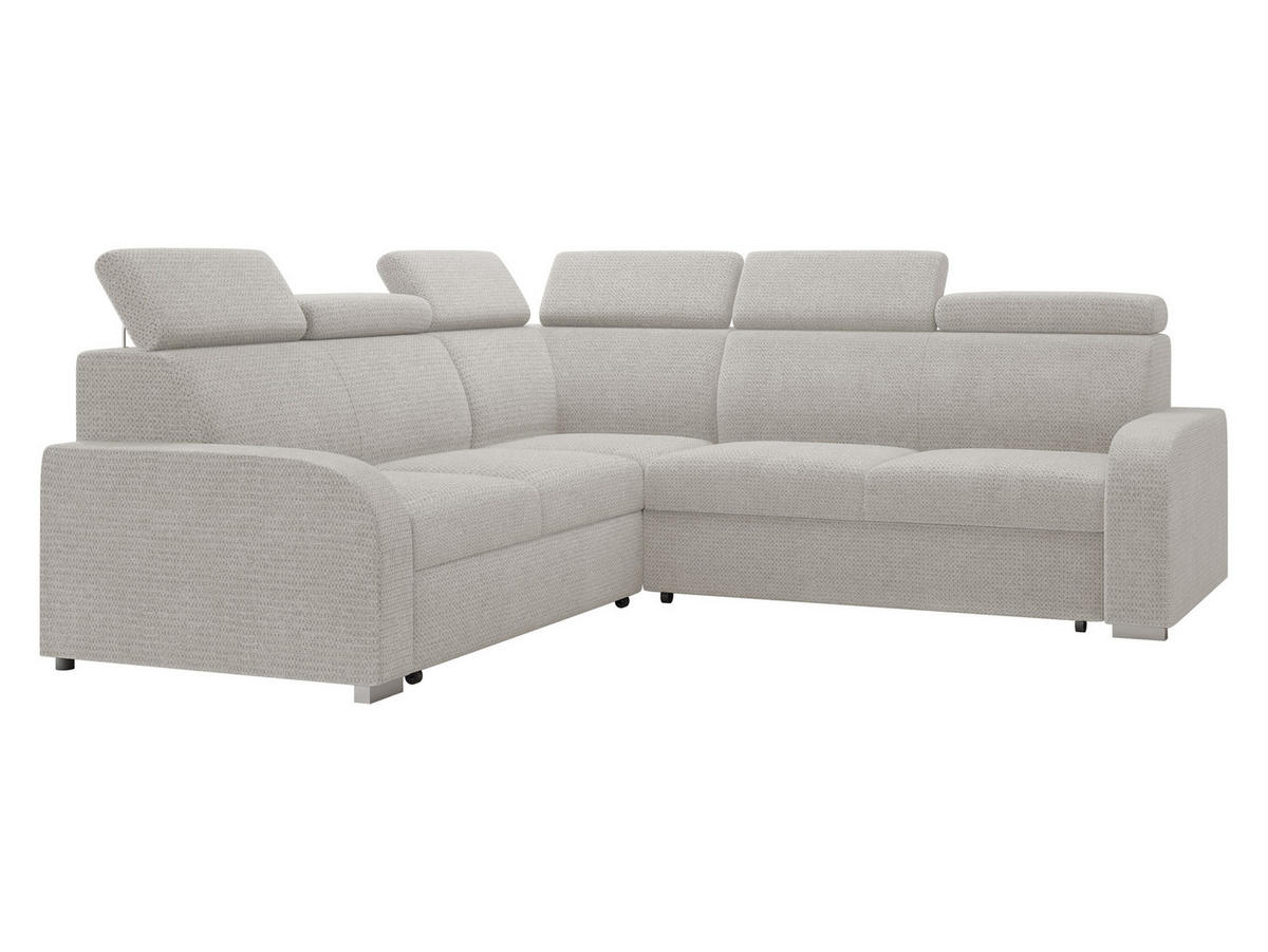 ECKSOFA Oslo 2rR2p - Silberfarben/Hellgrau, Holz/Kunststoff (250/250cm) - MIRJAN24