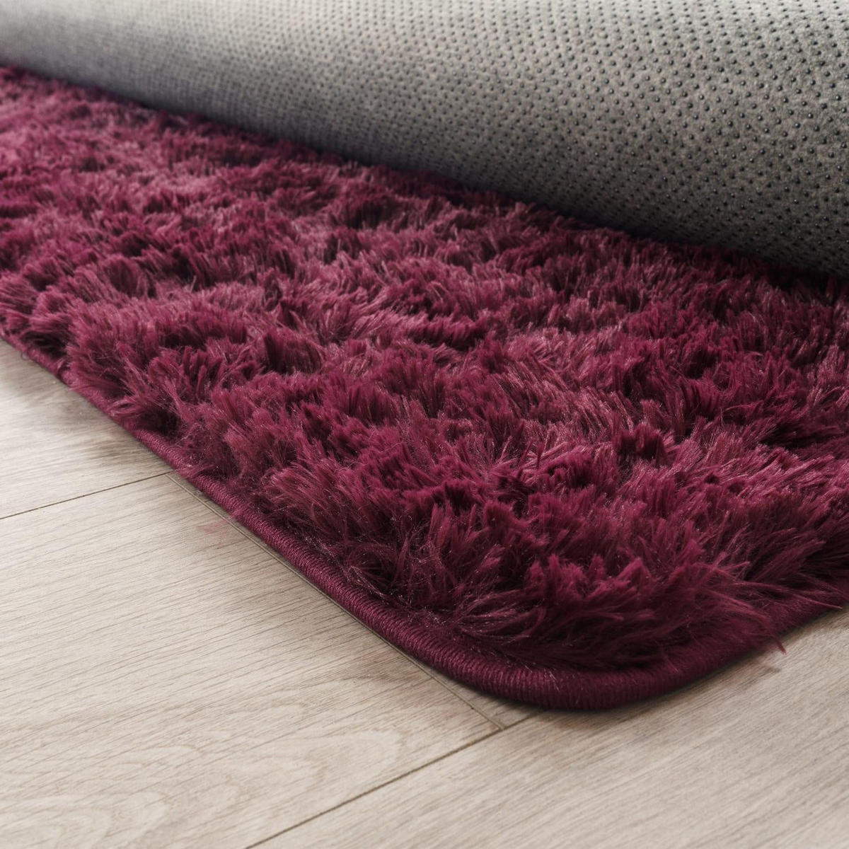HOCHFLORTEPPICH 160/160 cm Silky 591 - Lila, Kunststoff (160/160cm) - Paco Home