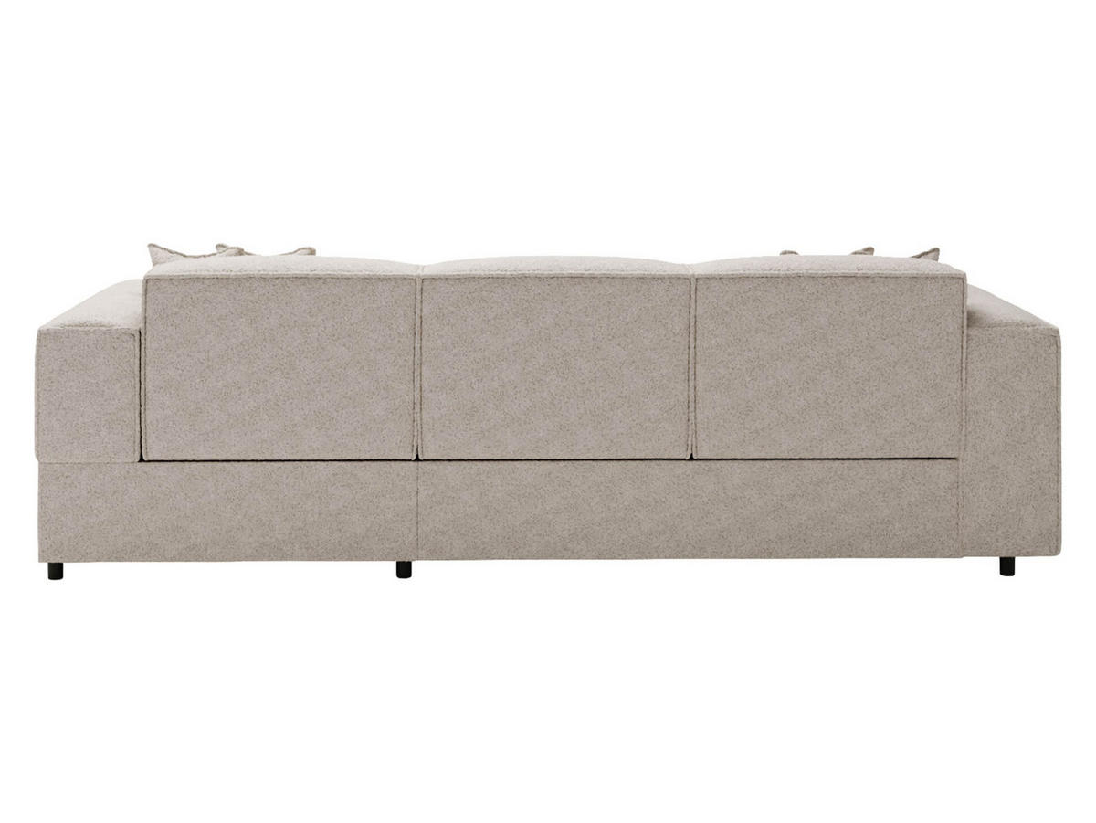 ECKSOFA Santos L, Seite: Rechts - Beige/Schwarz, Holzwerkstoff/Kunststoff (253/166cm) - MIRJAN24