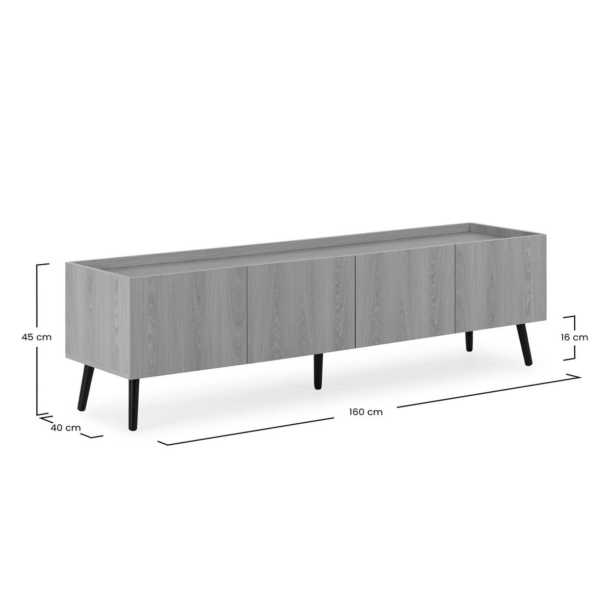 TV-ELEMENT Siren 4 türen Eichenfarbe - Honigeiche, Holzwerkstoff (160/45/40cm) - VS Venta-stock