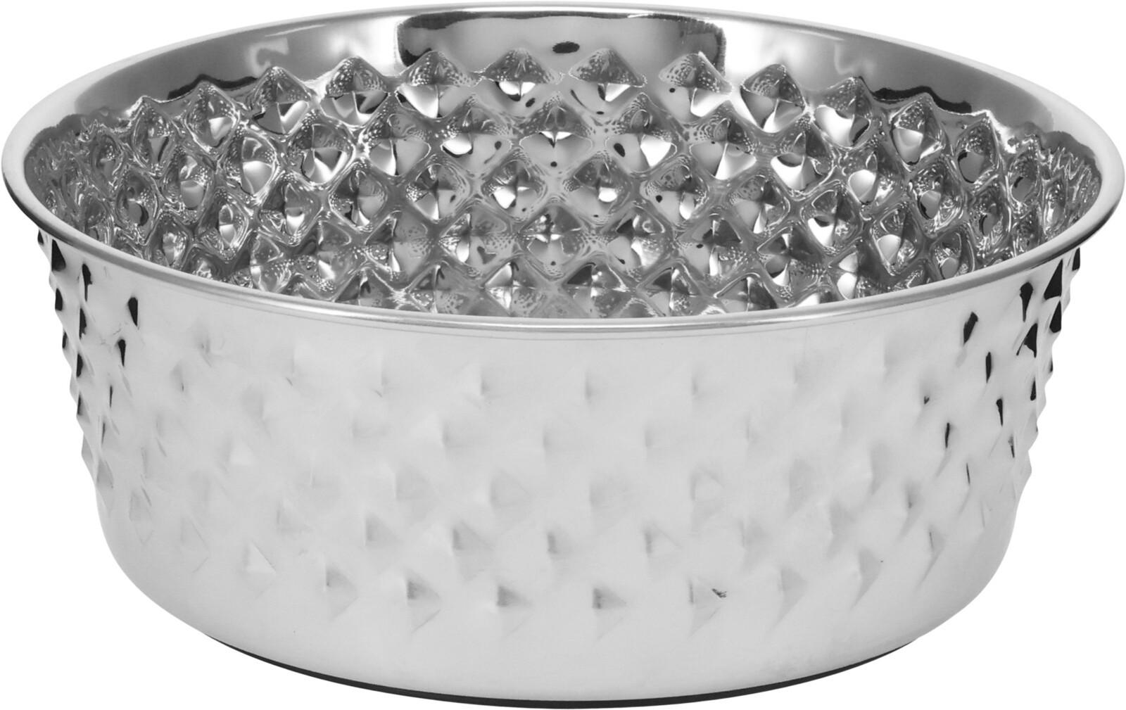 HUNDENAPF Basic Grau 17/17/7 cm Metall - Grau, Metall (17/17/7cm) - Mondex