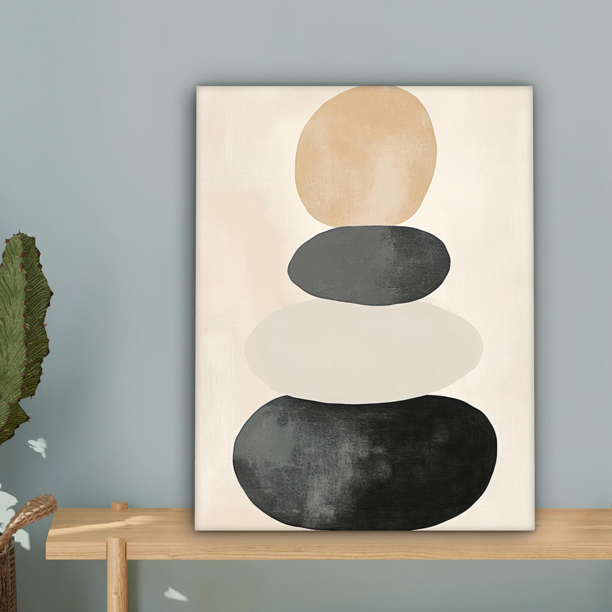 LEINWANDBILD Japandi - Wabi sabi - Beige 30x40 cm - Taupe, Textil (30/40cm) - MuchoWow