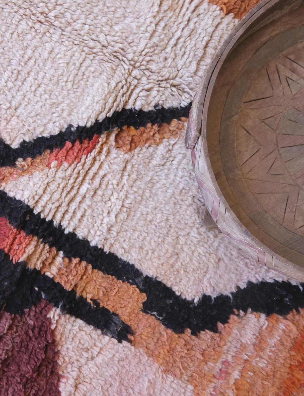 BERBERTEPPICH abstrakt und raffiniert aus Wolle 140x 200 cm - Multicolor, Naturmaterialien (140/200cm) - AFK Living