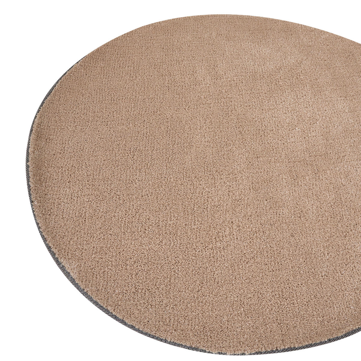 CHLUPATÝ KOBEREC SHAGGY Pískově béžový 140 cm Demre - písková barva/béžová, textil (140/140cm) - Beliani