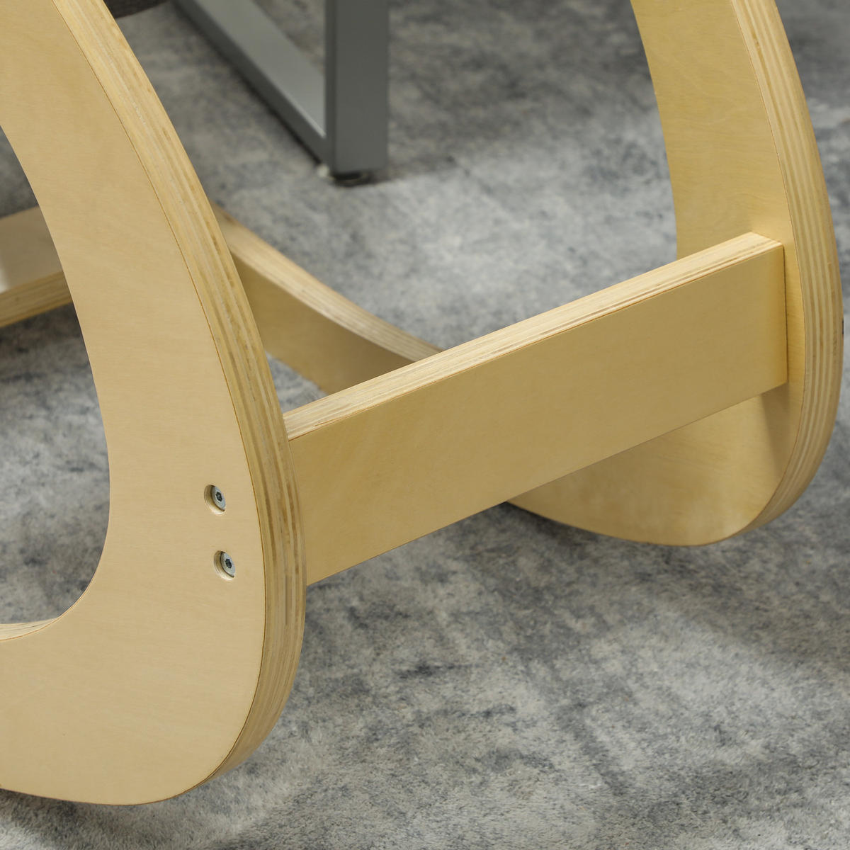 ERGONOMICKÁ kľakačka 85/54,5/54 cm sivá hojdacia z dreva na podporu držania tela - sivá, drevo (85/54/54.5cm) - OKWISH