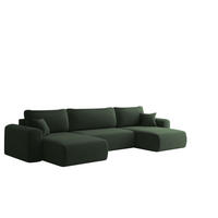 WOHNLANDSCHAFT Flora In Poso - Grün, Holzwerkstoff/Textil (362/83/145cm) - Fun Möbel