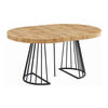 ESSTISCH ausziehbar - 2 bis 12 Personen - MDF & Stahl - Holzfarben & Schwarz - FIRELA - Schwarz/Naturfarben, Holz (260/110/76cm) - Vente-Unique