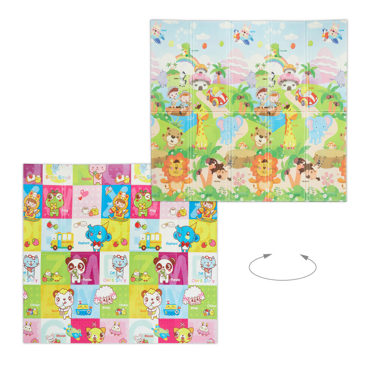 SPIELMATTE - Multicolor, Kunststoff/Textil (195/175cm) - Relaxdays