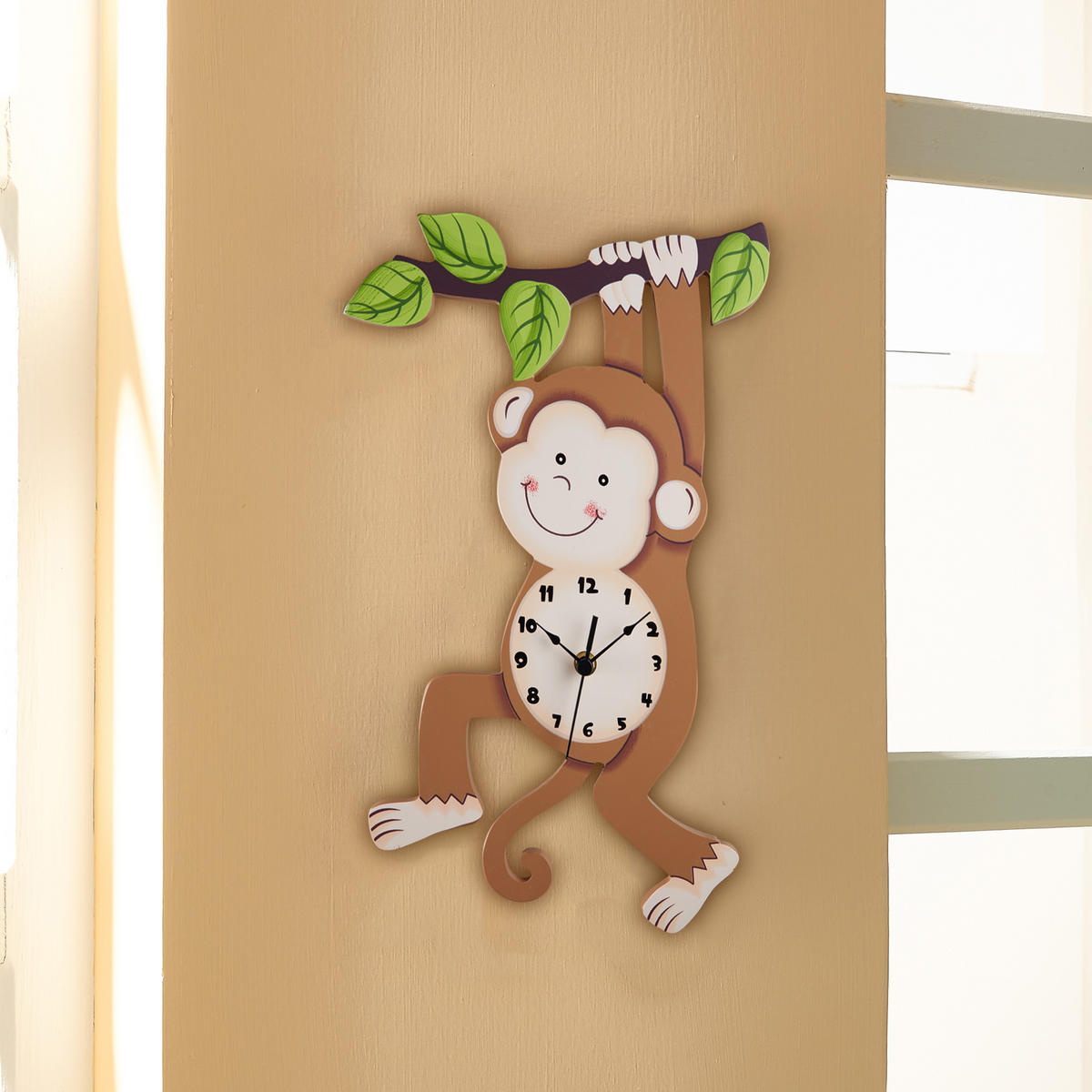 WANDUHR Kinder Holz, Braun, 4cm - Braun, Holzwerkstoff (29/4/41cm) - Teamson Kids