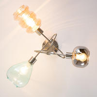 DECKENLEUCHTE - Sicherheitsglas / Eisen - 3-flammig - Multicolor, Glas/Metall (54/54/24cm) - home24
