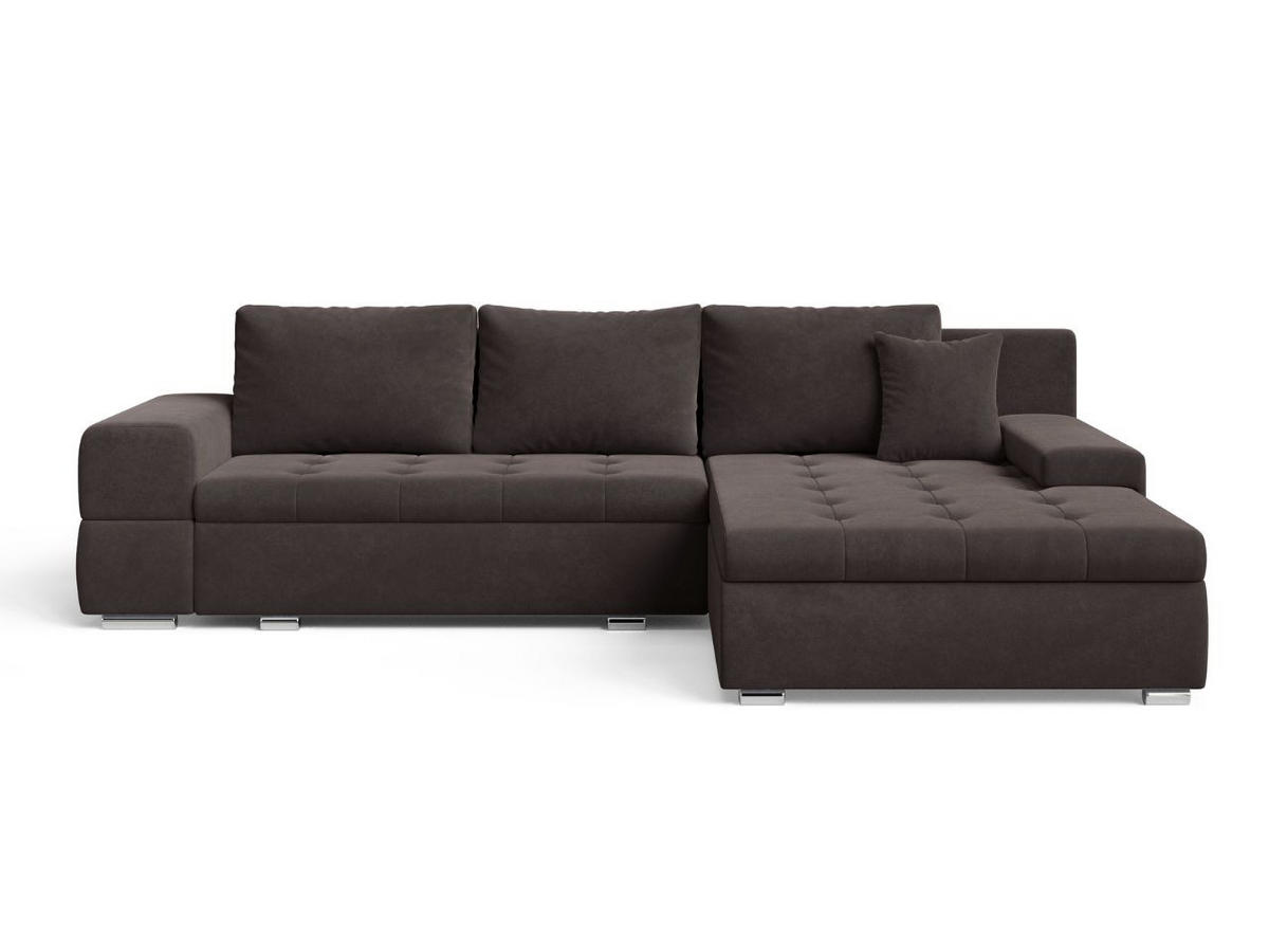 ECKSOFA Sonia Braun - Silberfarben/Braun, Holz/Textil (310/210cm) - Graingold