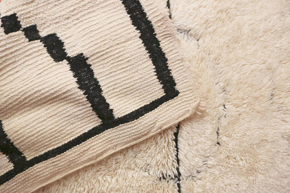 BERBERTEPPICH aus reiner Wolle 148x 200 cm - Beige, Naturmaterialien (148/200cm) - AFK Living