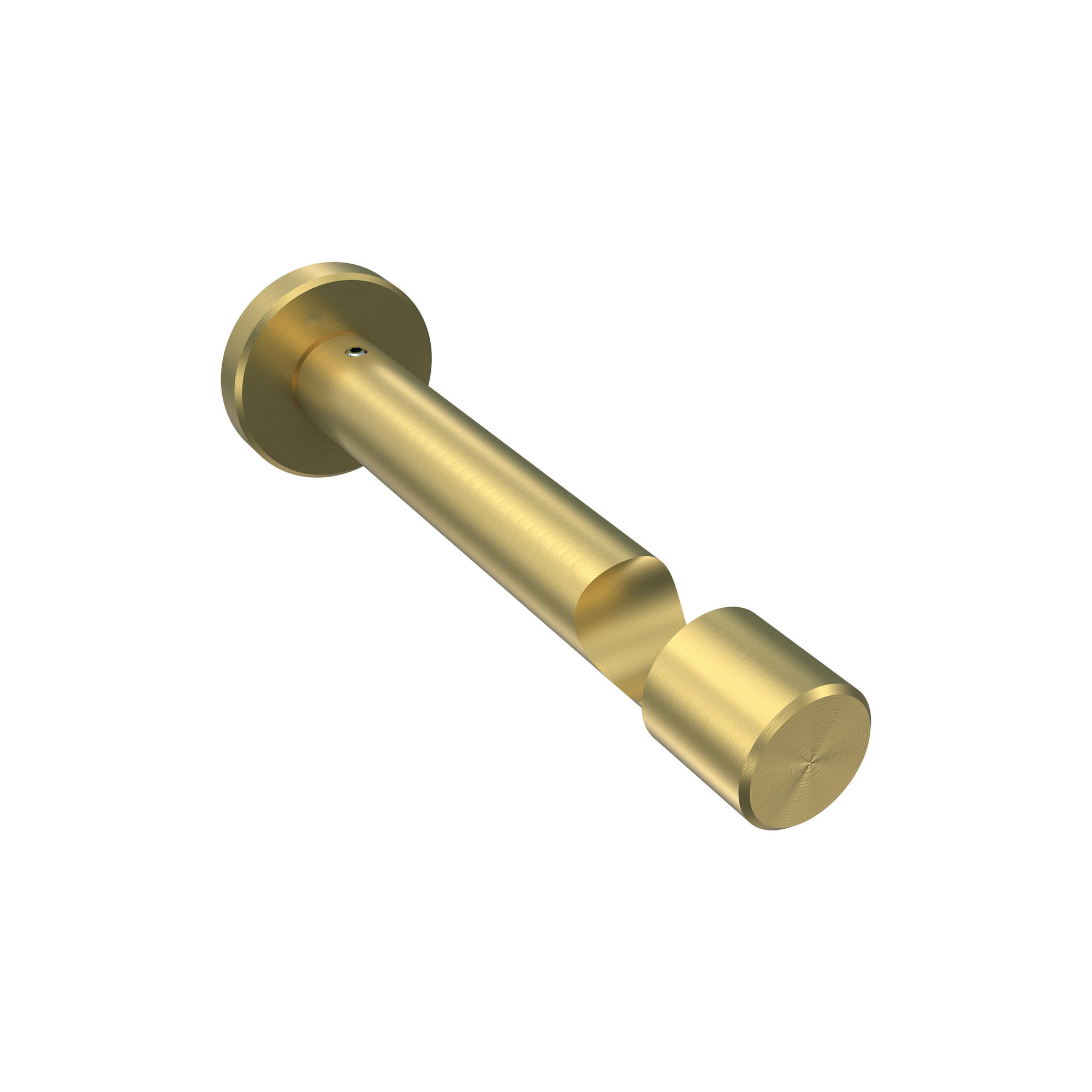 TRÄGER FÜR GARDINENSTANGEN 20 mm Ø, Prestige 1-läufig, Messing-Optik - Messingfarben, Metall (13.7/4/4cm) - INTERDECO