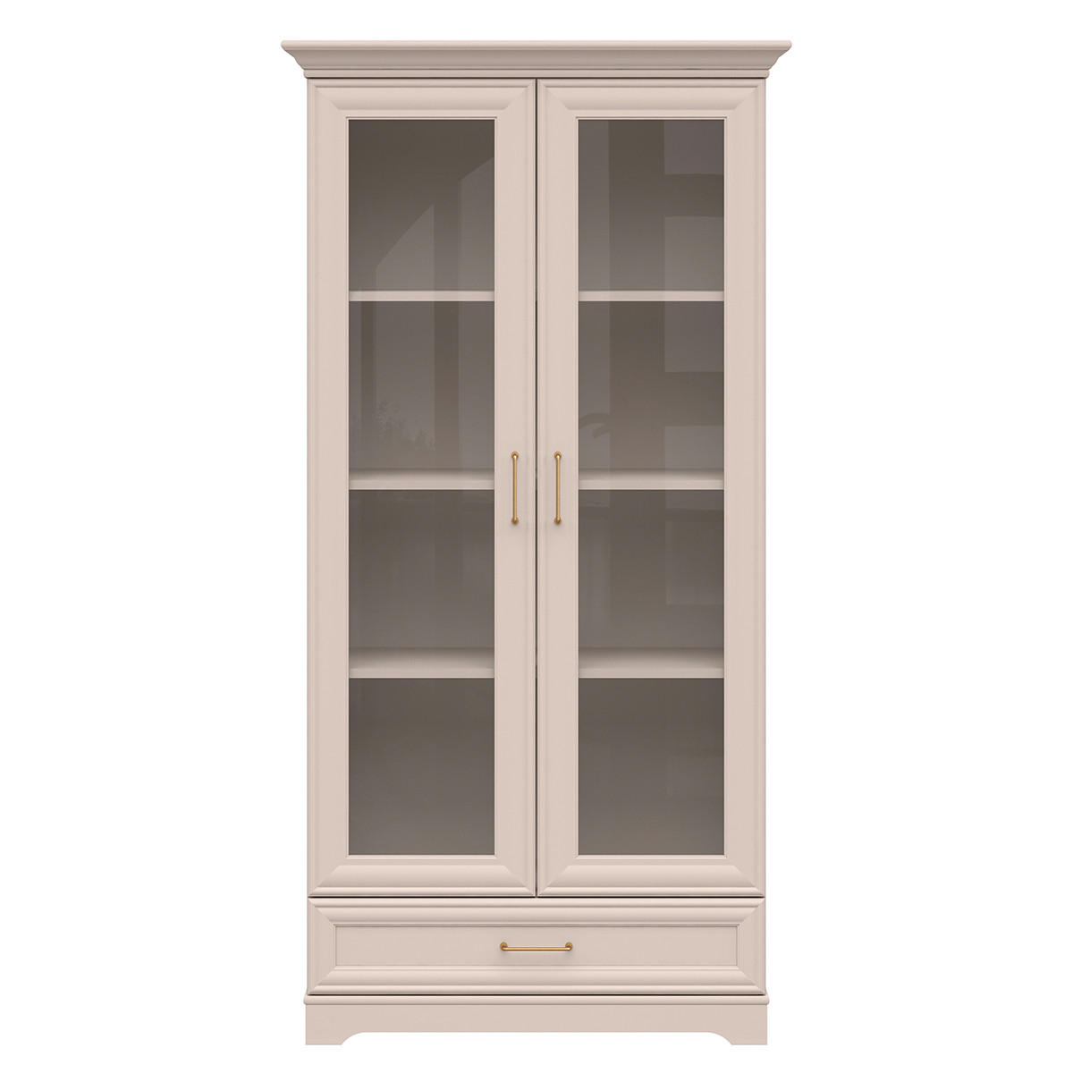 GESCHIRRSCHRANK Perle Kaschmir - Beige, Holzwerkstoff (99.5/197/47cm) - Petits-meubles