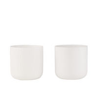 BLUMENTOPF GEN - Keramik - Weiß - XL - 2er Set - Ø 21 cm - Weiß, Keramik (21/20cm) - J-Line
