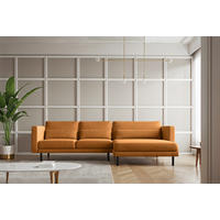 ECKSOFA L-form Dani Stoff Verita Kupfer Rechts - Kupferfarben, Holz (281/174cm) - Kaiser Möbel