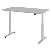 SCHREIBTISCH elektrisch Bluetooth & App XDLR 80/140/72 cm in Grau/Silberfarben - Silberfarben/Grau, Holzwerkstoff (80/140/72cm) - bümö