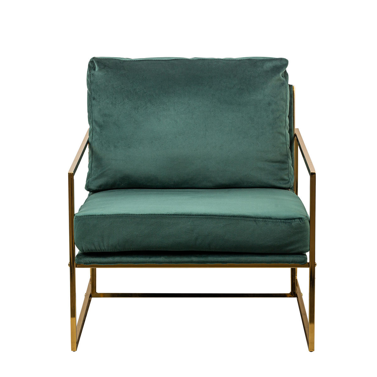 SESSEL Samt Grün - Grün, Textil (68/81/87cm) - Nordlys