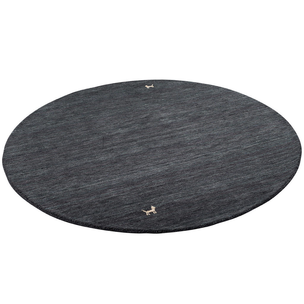 Thumbnail - Pergamon Natur, Anthrazit, Textil, Rund, 120x120 cm, Teppiche & Böden, Teppiche, Naturteppiche