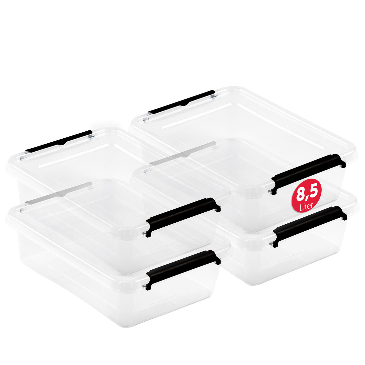 BOXXivo ÚLOŽNÉ boxy s víkem 8,5 l v sadě po 4 ks