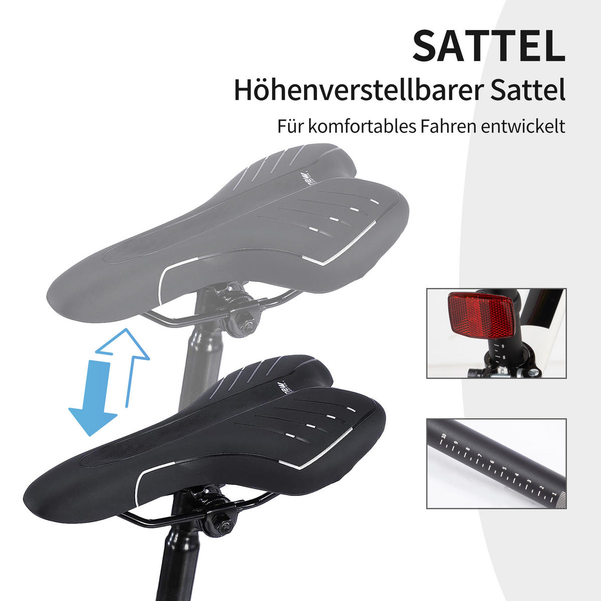 MOUNTAINBIKE 26 Zoll Blau – 21-Gang-Schaltung – Scheibenbremsen – Stahlrahmen - Blau, Metall (100cm) - Oxeza