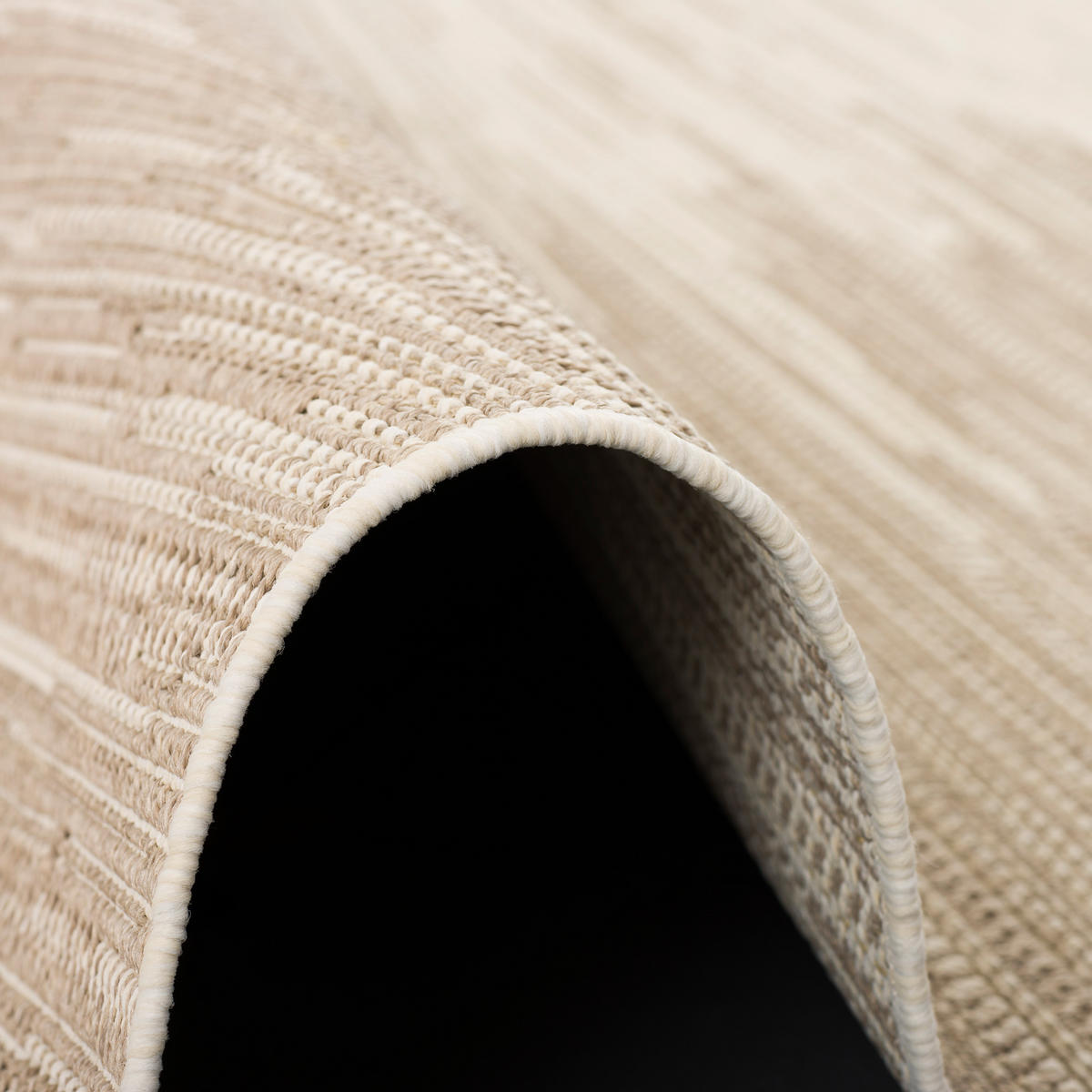 IN & OUTDOOR TEPPICH NATUR PANAMA VERLAUF - Grau, Textil (80/150cm) - Pergamon