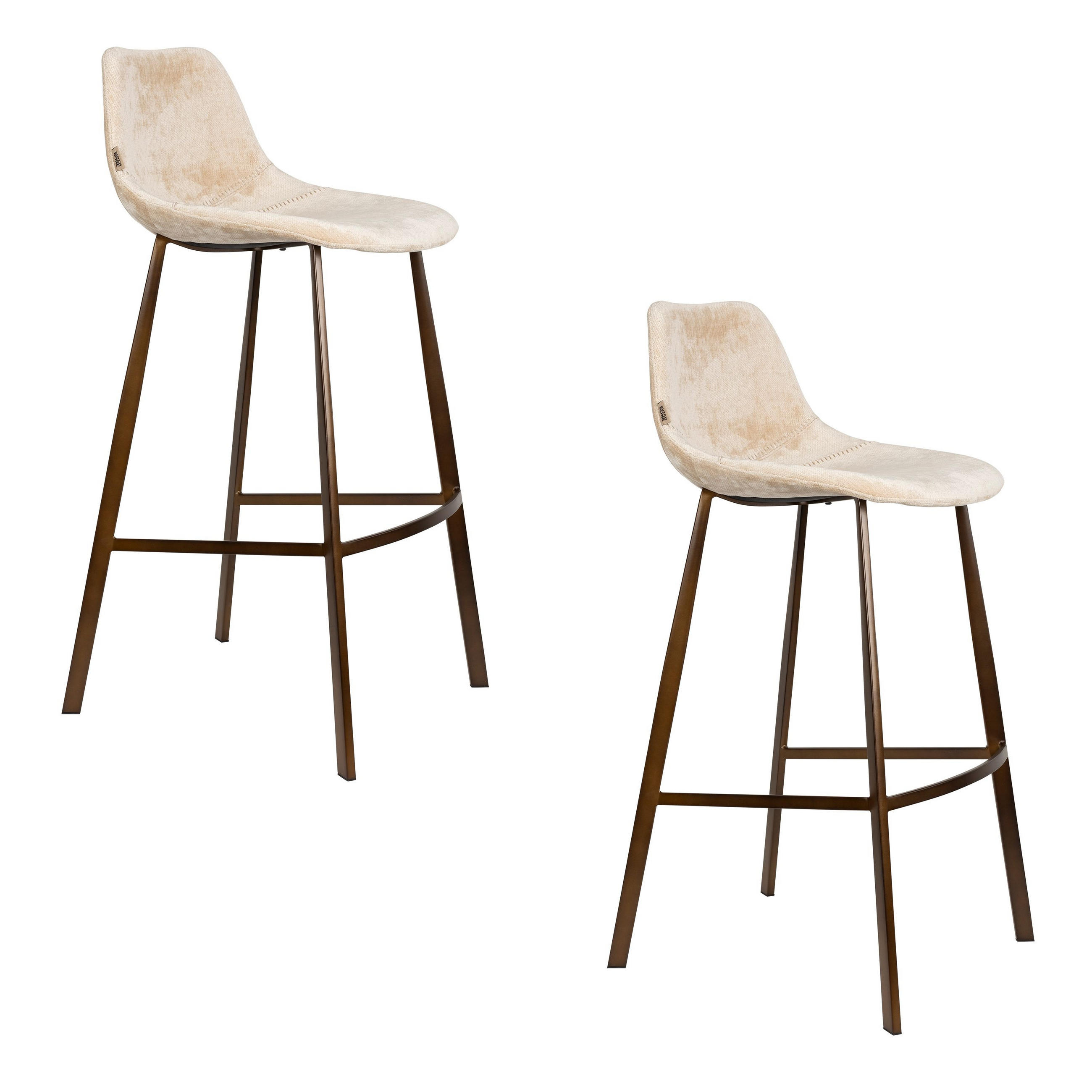 BARHOCKER Franky Beige - 2 er Set - Beige, Kunststoff (50/106/54cm) - Dutchbone