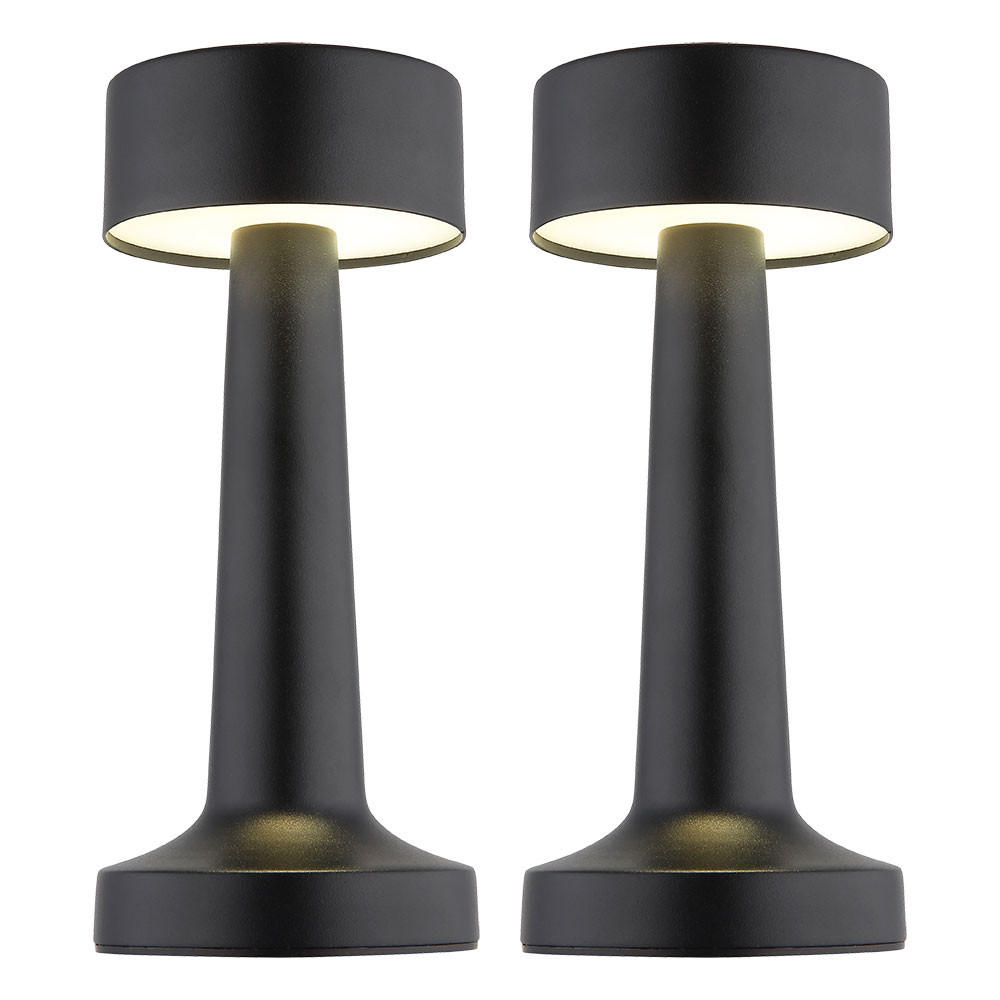 LED TISCHLEUCHTE Angelika Schwarz Matt - Schwarz, Metall (9/9/21cm) - Globo Lighting