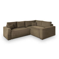 ROHOVÁ SEDAČKA ERONIS béžová - šedá/béžová, dřevo/textil (265/194cm) - MASSENO