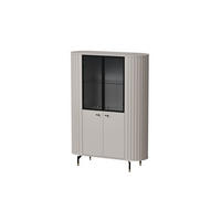 VITRINE THIRA 155/112,3 cm in Kaschmir - Kaschmir, Holzwerkstoff (112.3/155/40cm) - MASSENO