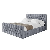 POLSTERBETT mit Bettkasten, Fußteil und Lattenrost, Boxbett ohne Matratze - LARO-Z 120x200 Grau - Grau, Holzwerkstoff/Textil (120/200cm) - ALTDECOR